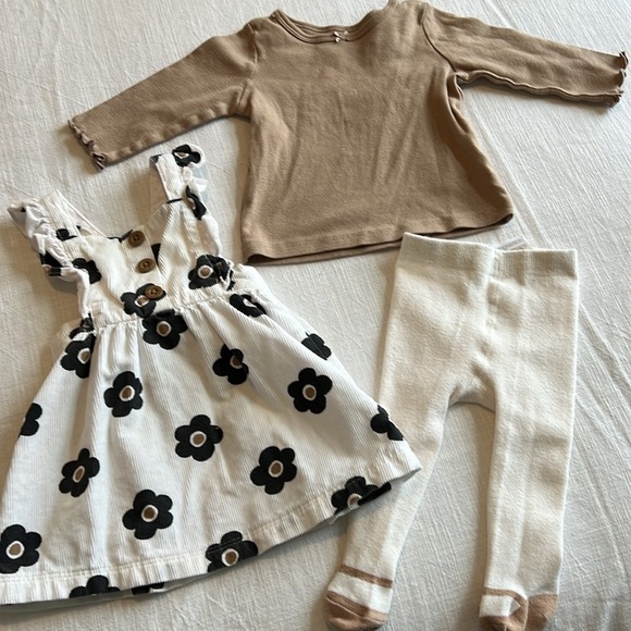 Carters Dress Outfit Set Corduroy Floral Long Sleeve Top 6M - Picture 4 of 8